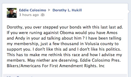 Eddie Colosimo reacts on Facebook